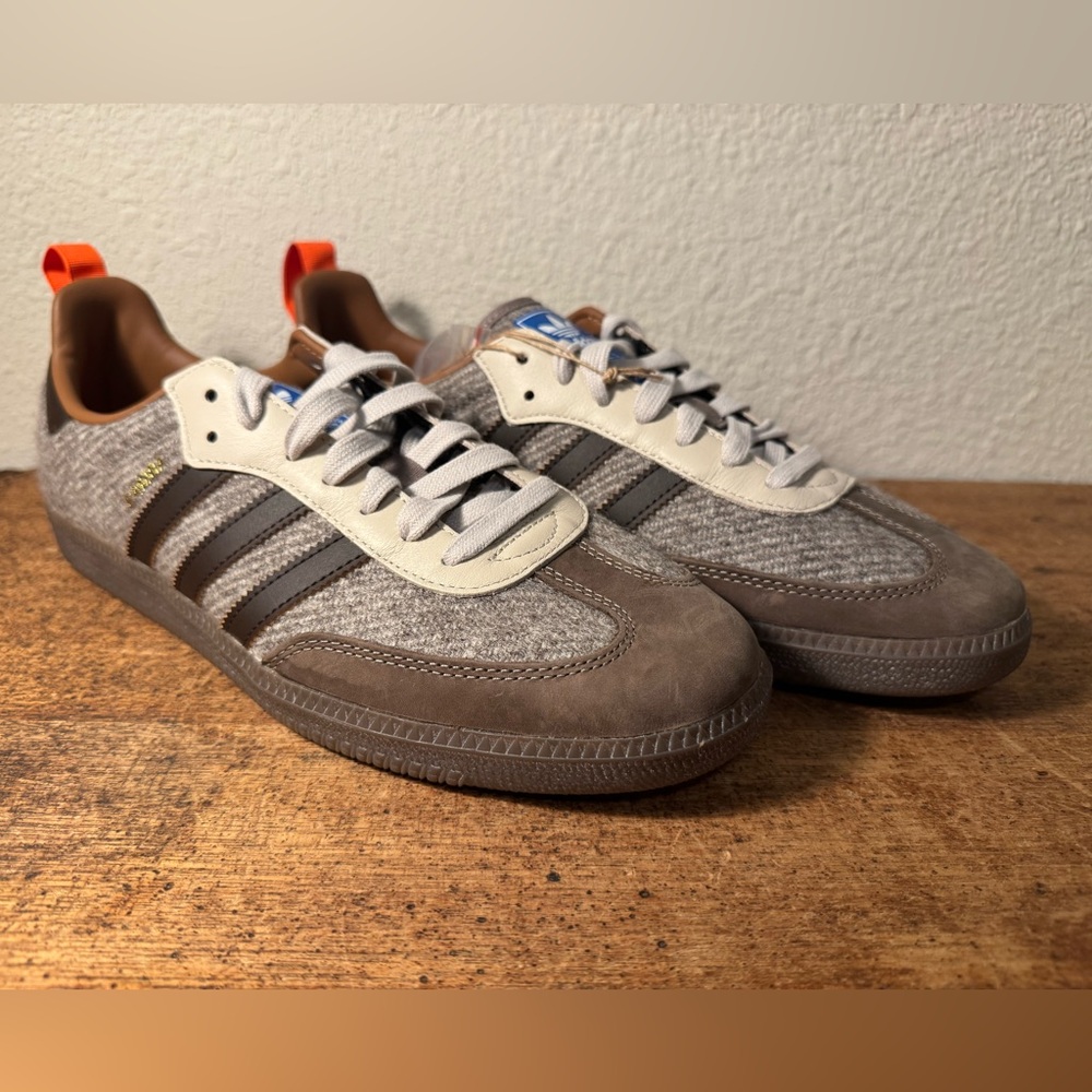 NWT Adidas Samba OG Fox Brothers Tweed Brown Men's US 10.5 NO BOX
